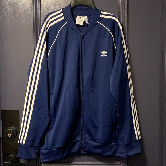 adidas Other - Adidas SST Jacket Full Zip Navy Blue White 2XL NWT